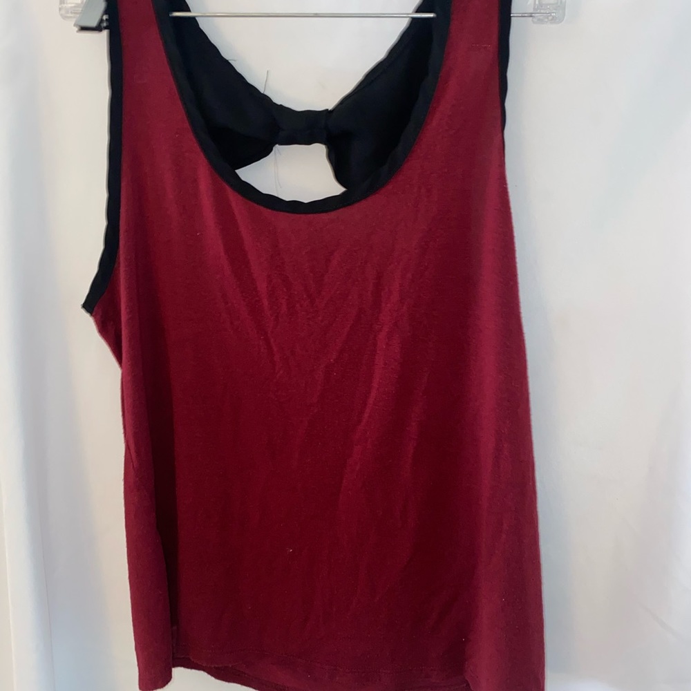 Red and black top